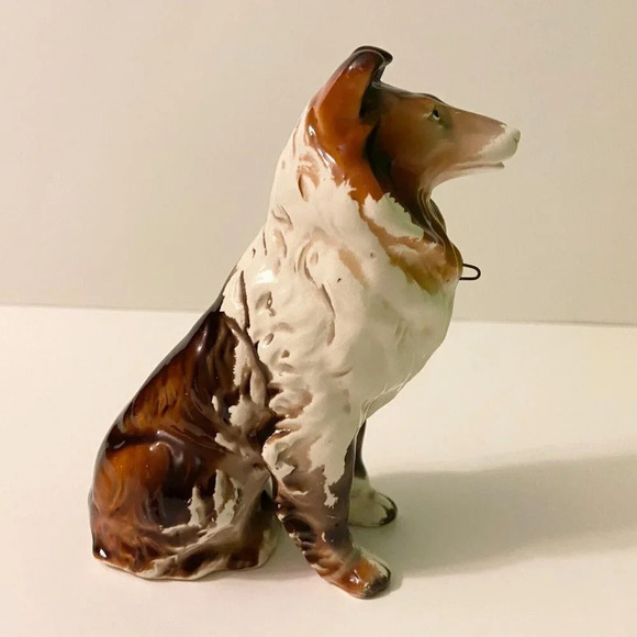 Vintage Collie Porcelain Dog Figurine Lassie Giftcraft  5.5 Inch Tall Figure - Picture 2 of 12